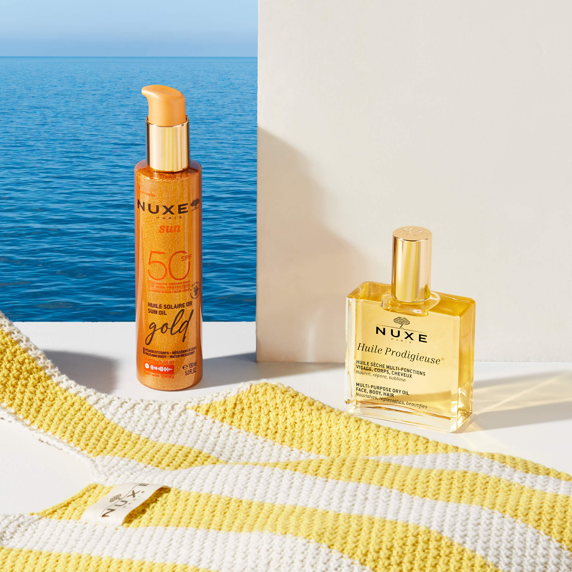 Présentation du bundle devant la mer