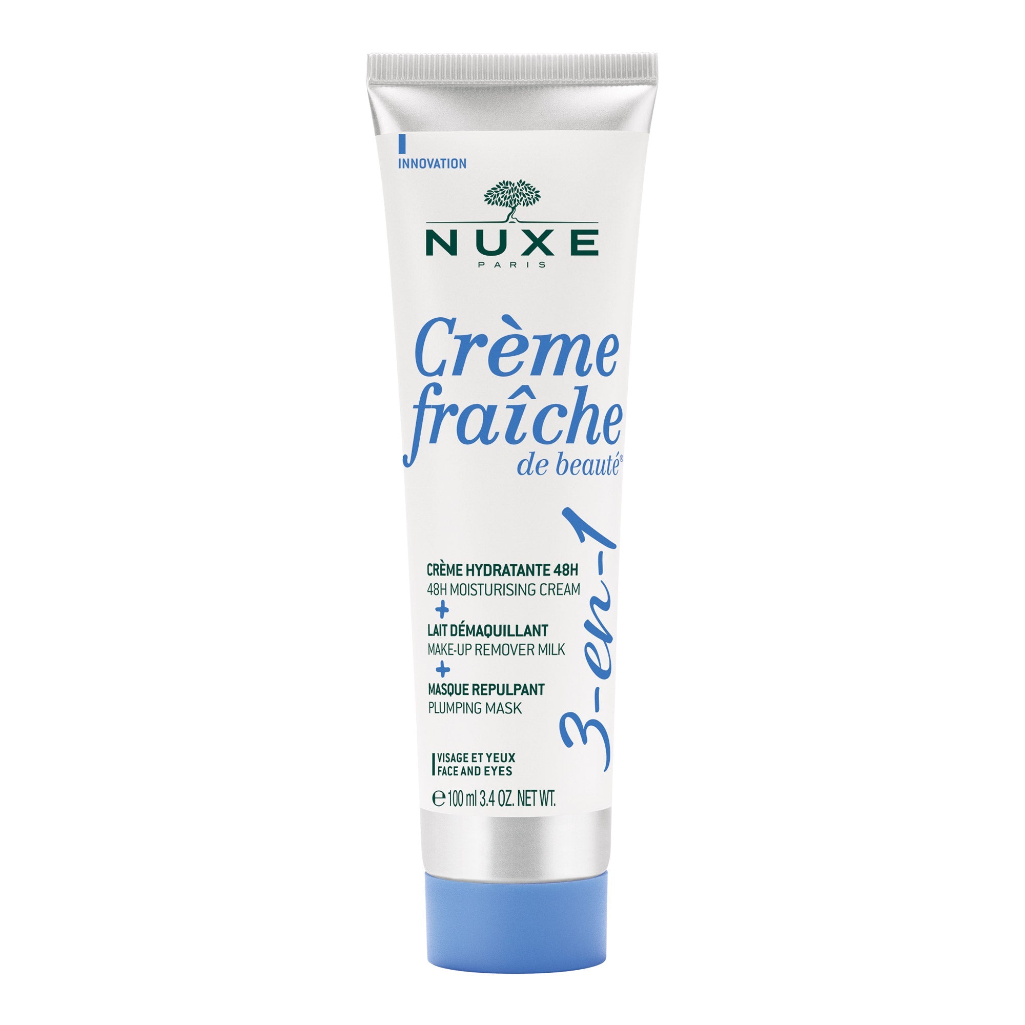 Crème fraîche de beauté® 3 - en - 1, Crème Hydratante 48h, Lait Démaquillant, Masque Repulpant - NUXE