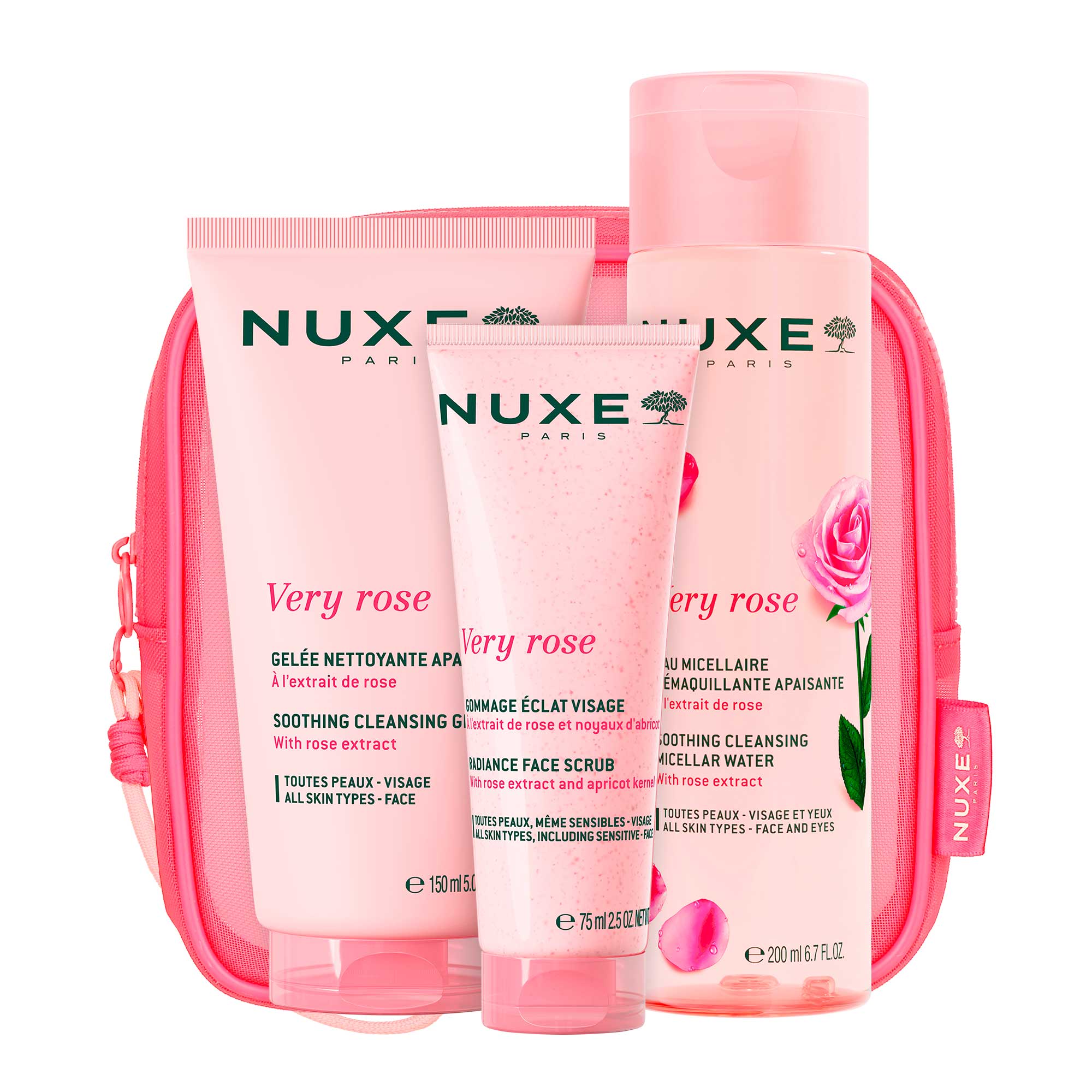 Routine Exfoliante et Nettoyante Visage, Very Rose - NUXE