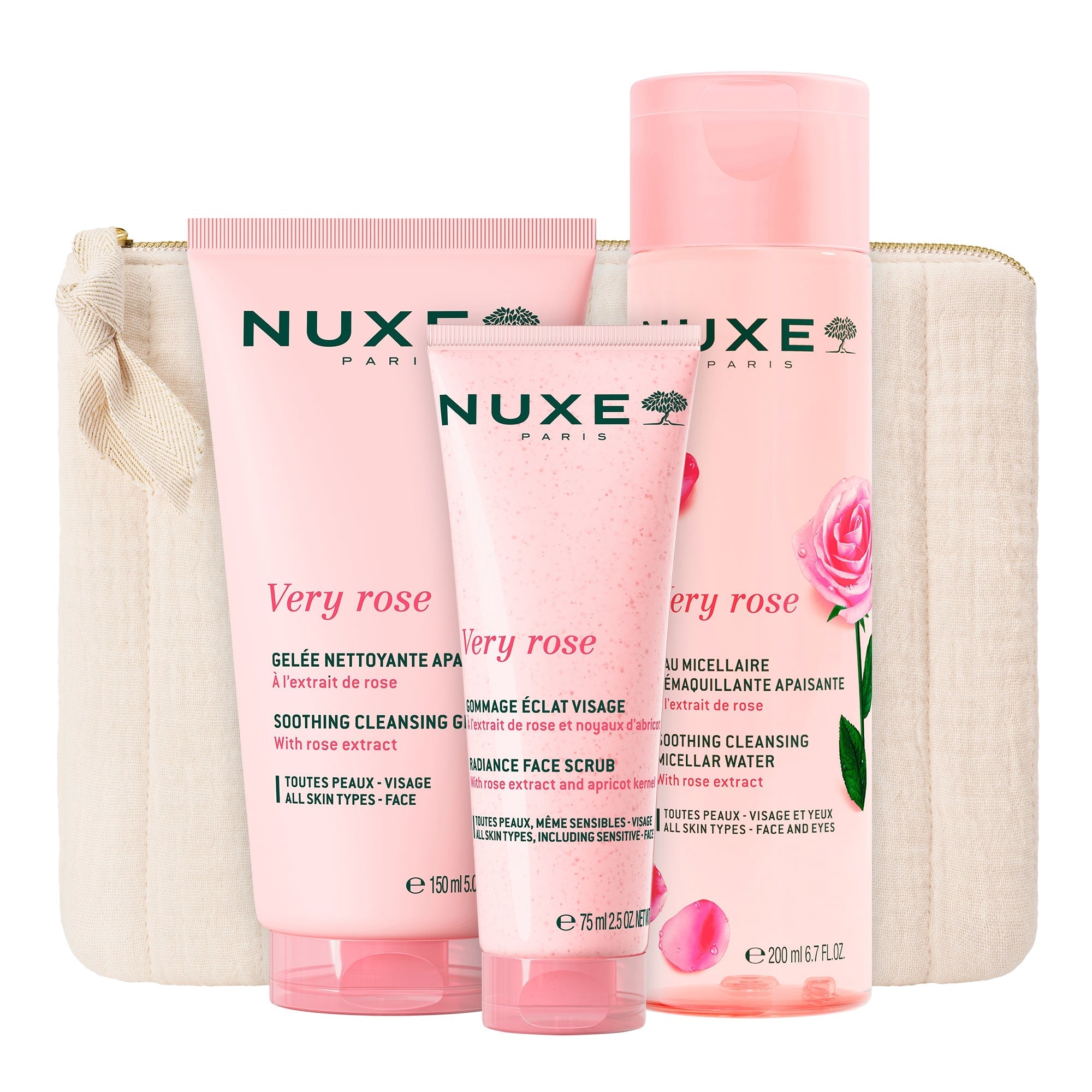 Routine Exfoliante et Nettoyante Visage, Very Rose - NUXE